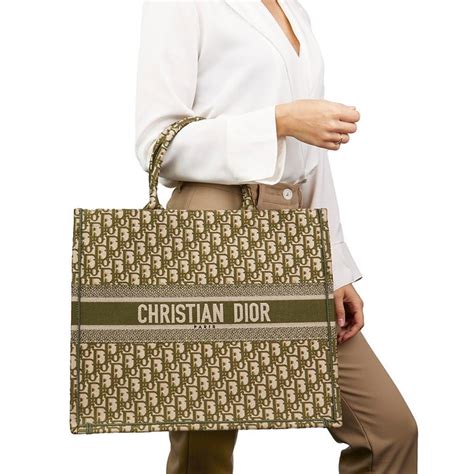 green dior tote|christian Dior green bag.